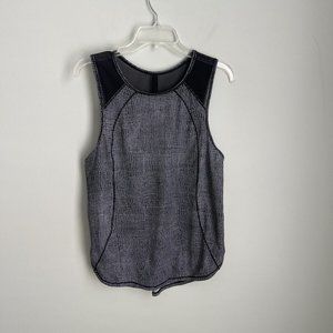 Lululemon Sleeveless Sculpt Tank in Freckle Flower Black White Mesh